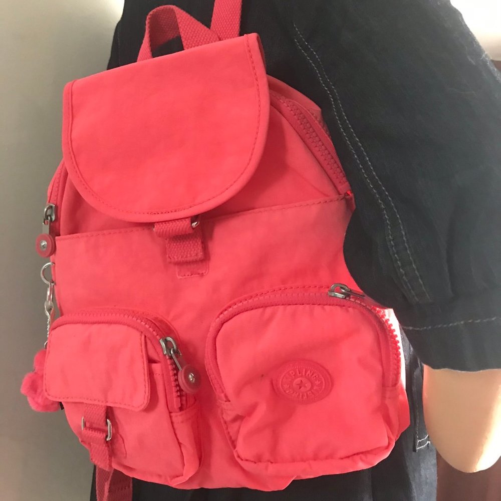 Kipling Pink Nylon Backpack - image 6